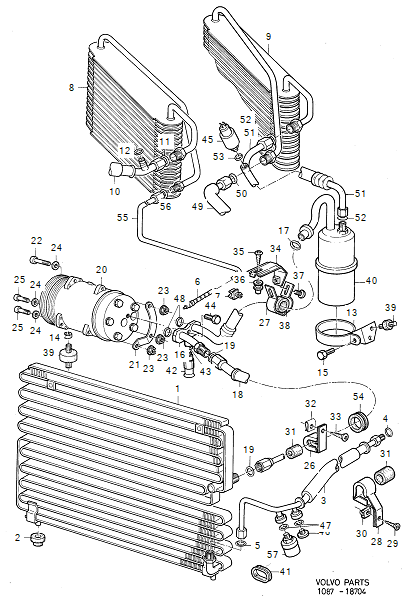 Air conditioning unit, with components,  -1989, VOLVO-GR-18704