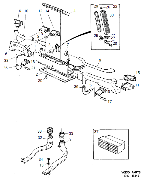 Air ducts, VOLVO-GR-18349