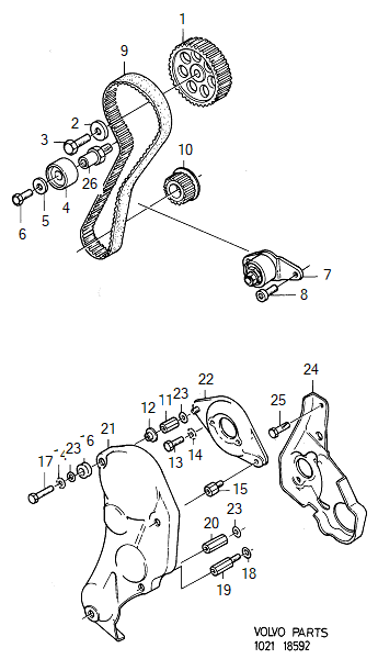 Belt drive, VOLVO-GR-18592