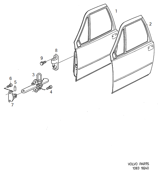 Rama nadwozia, drzwi, VOLVO-GR-18240
