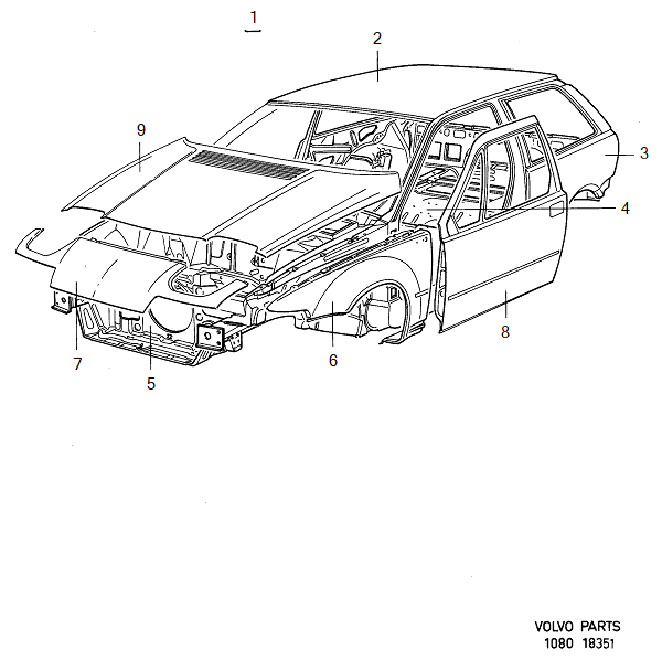 Nadwozie, karoseria, VOLVO-GR-18351