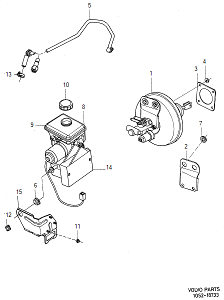 Brake, complete assembly, L.H.D, ABS, 1993-, VOLVO-GR-18733