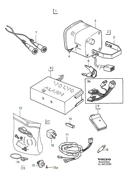 Burglar alarm, VOLVO-GR-20199