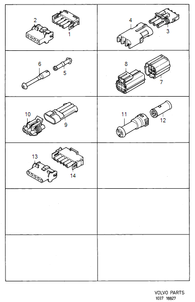 Connectors and cable terminals, VOLVO-GR-18827