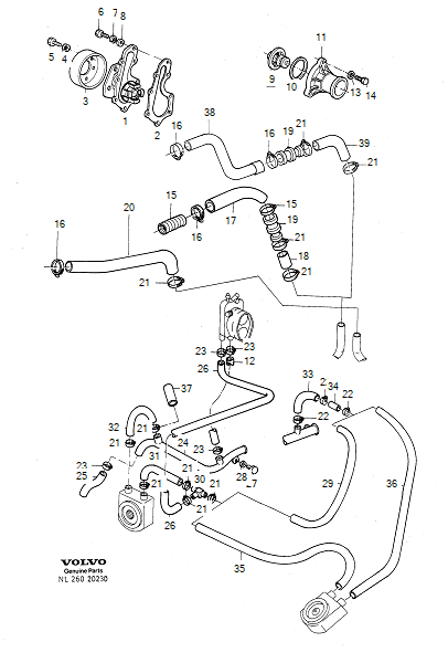 Cooling system, engine and related parts, B18EP,FP. CH -551749