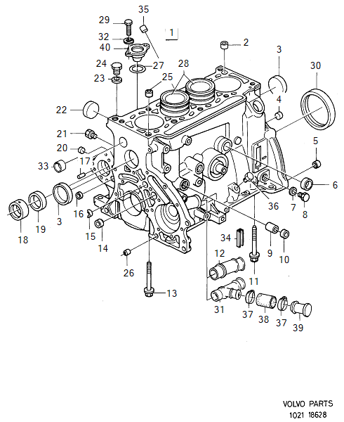 Cylinder block, VOLVO-GR-18628