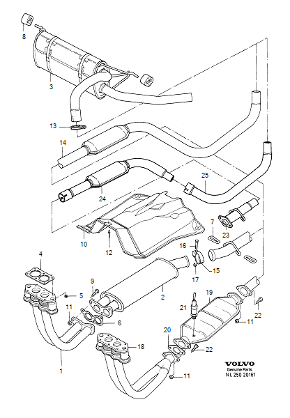 Exhaust system, VOLVO-GR-20161