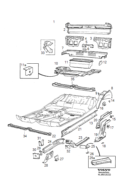 Floor section, VOLVO-GR-20233