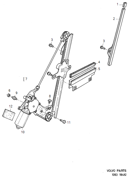 front door, Window lift mechanism