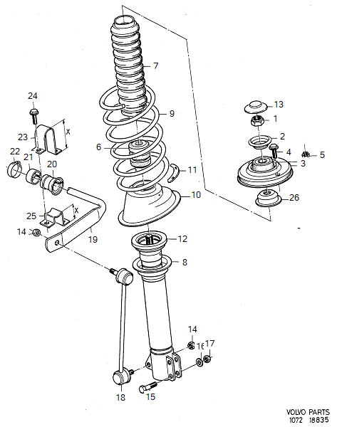 Front spring suspension