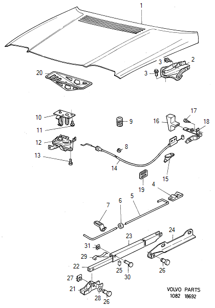 hood components, Hood lock