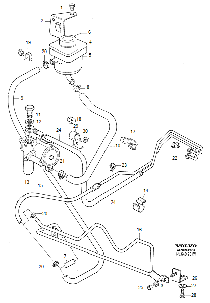 hoses, servo steering, 1993-, A.C.