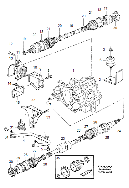 Power transmission, with mounting parts, AUTO.TRANS