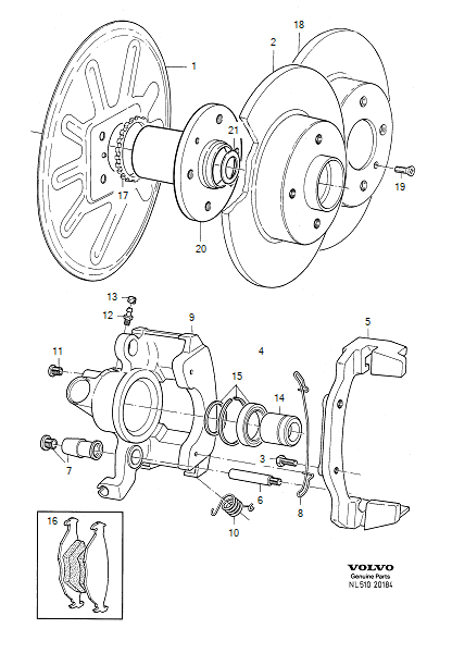 Rear wheel brake
