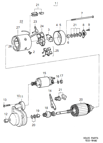 Starter motor, BOSCH. -1991