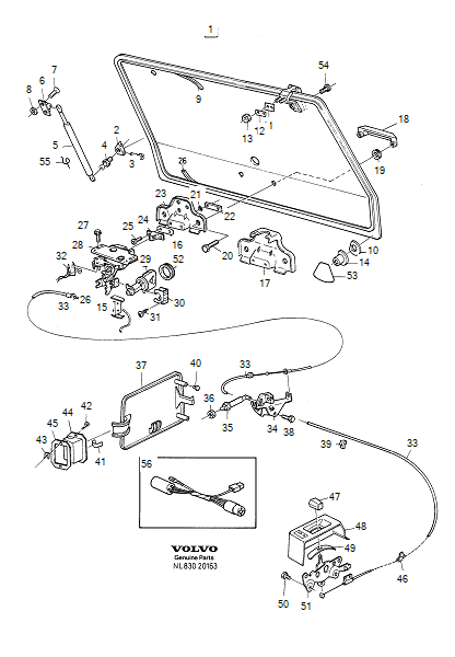 Tailgate components.