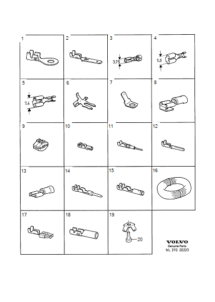 Wiring, cable terminal